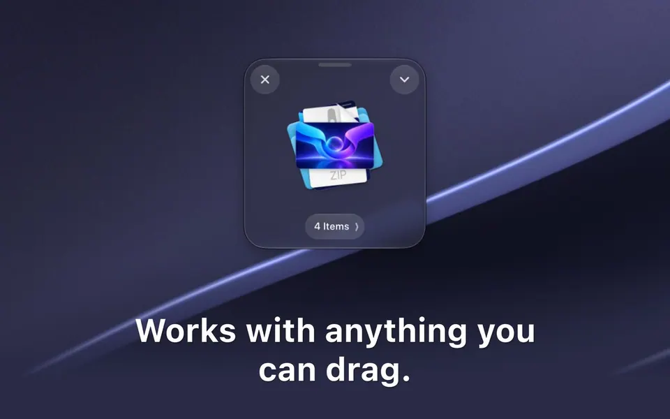 Dropover hoạt động với mọi thứ có thể kéo thả. (Ảnh: App Store)