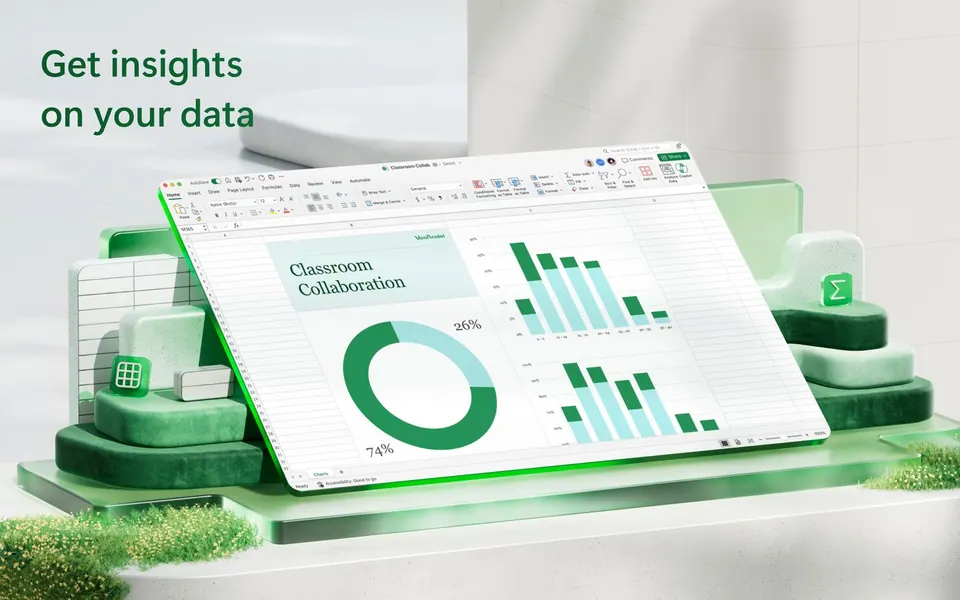 Excel cho Mac chạy trên MacBook