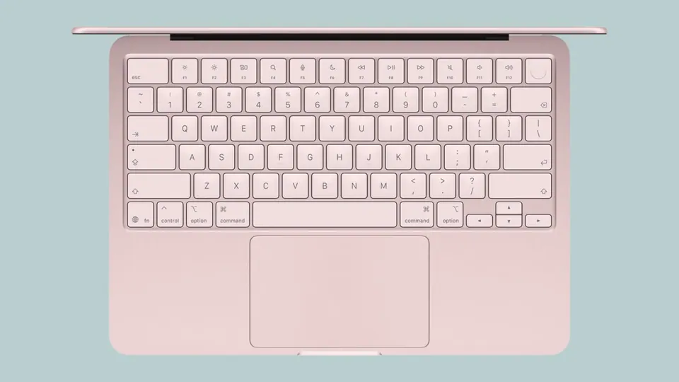 Bàn phím MacBook Neo cùng màu vỏ máy, không có đèn nền