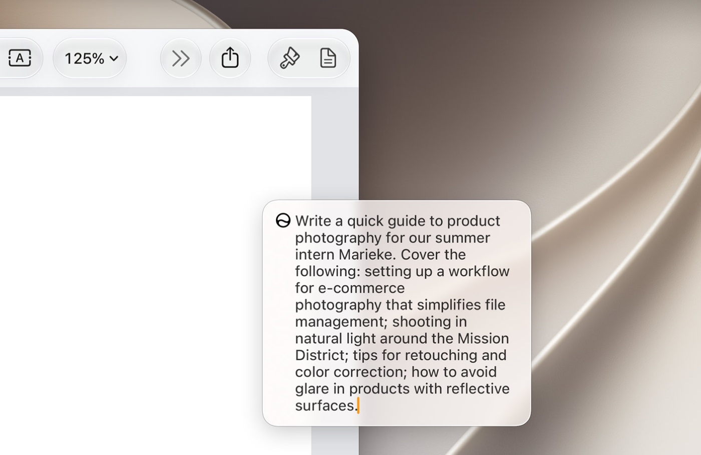 Tính năng Write with Siri soạn và chỉnh sửa văn bản trên macOS 27