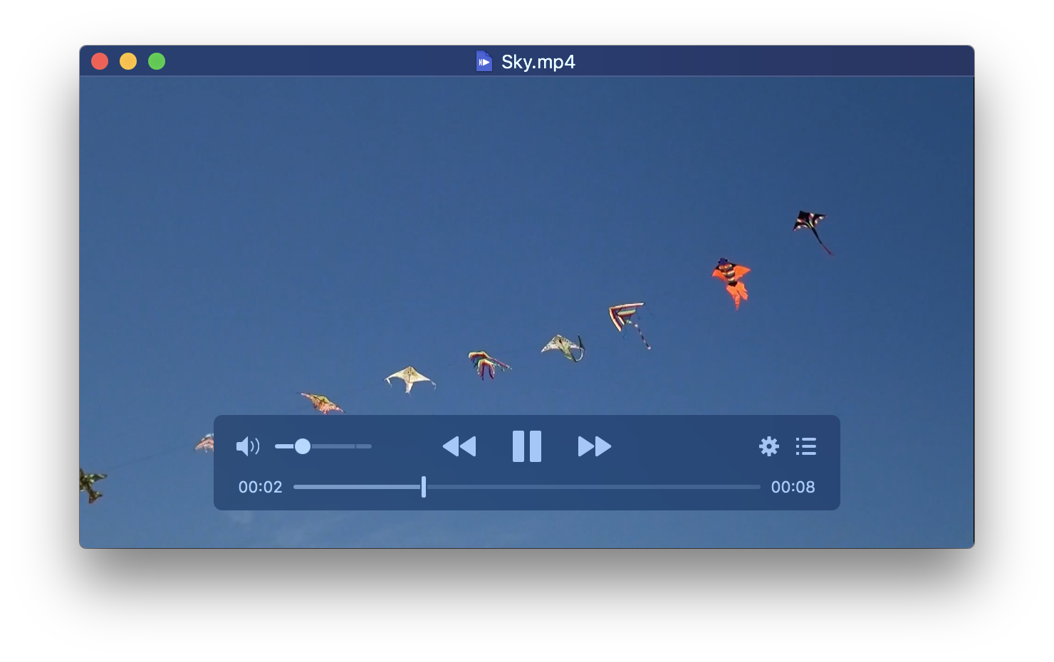 Giao diện trình phát video IINA trên macOS