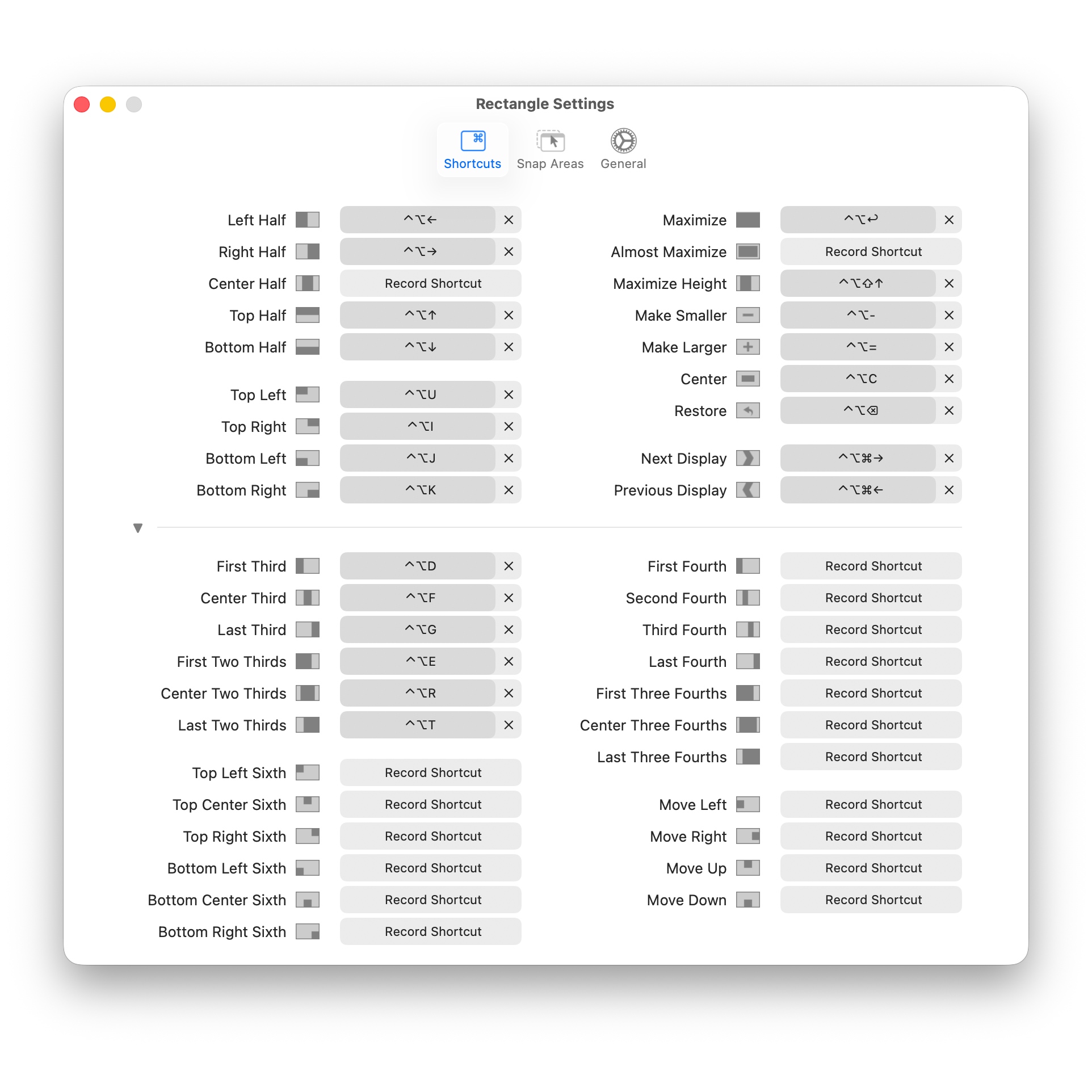 Rectangle chia cửa sổ bằng phím tắt trên macOS