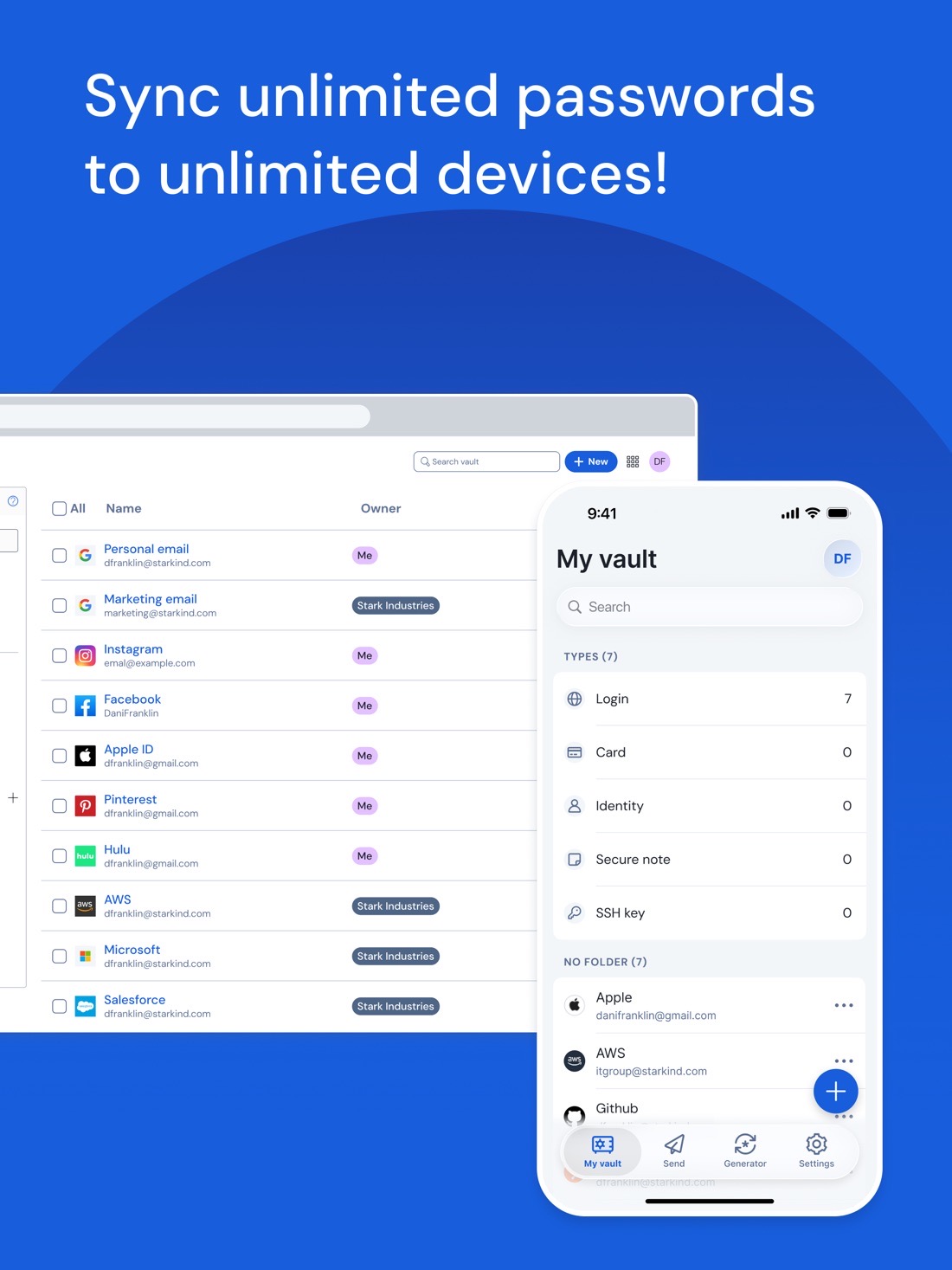 Giao diện Bitwarden trên Mac
