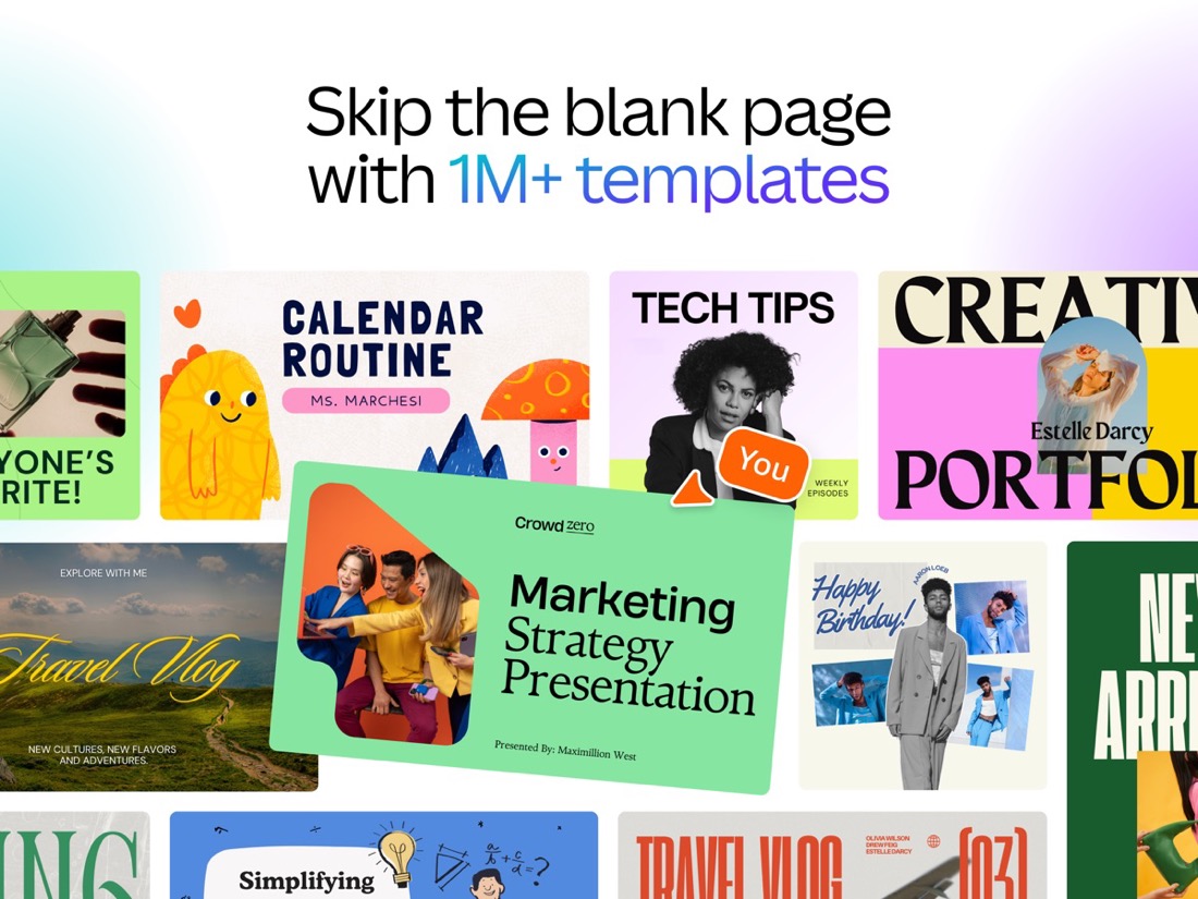 Giao diện Canva trên Mac/iPad