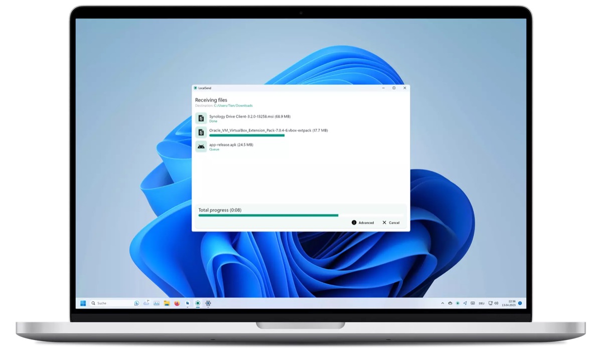 Gửi file nhanh qua Wi-Fi nội bộ